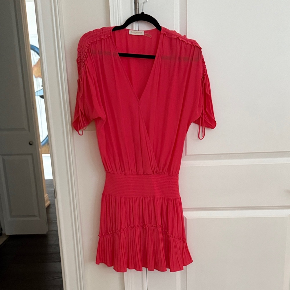 Ramy Brook Vibrant Pink Short Sleeve Dress